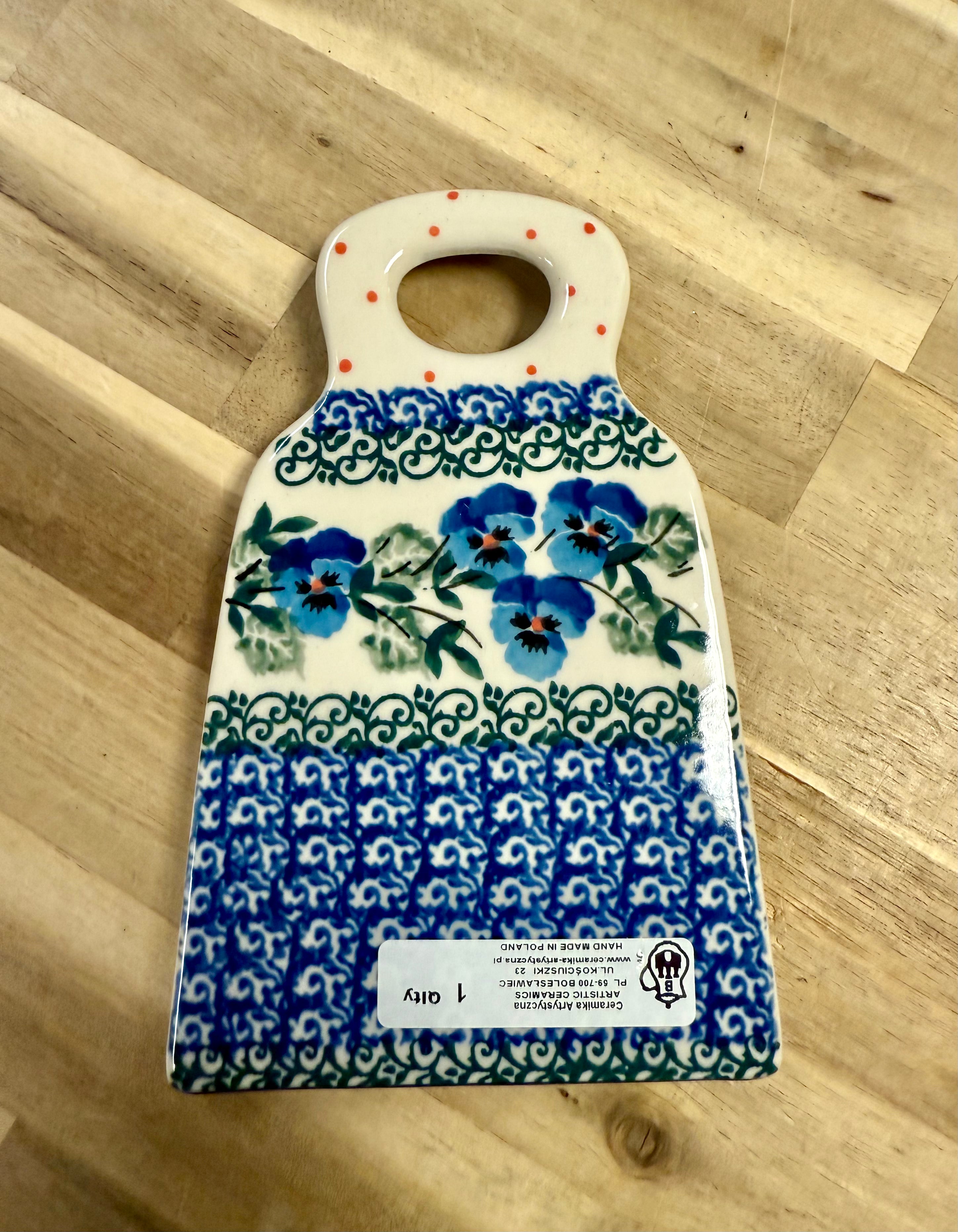 Polish Pottery Traditional(Blue Pansy) Grater/Zester