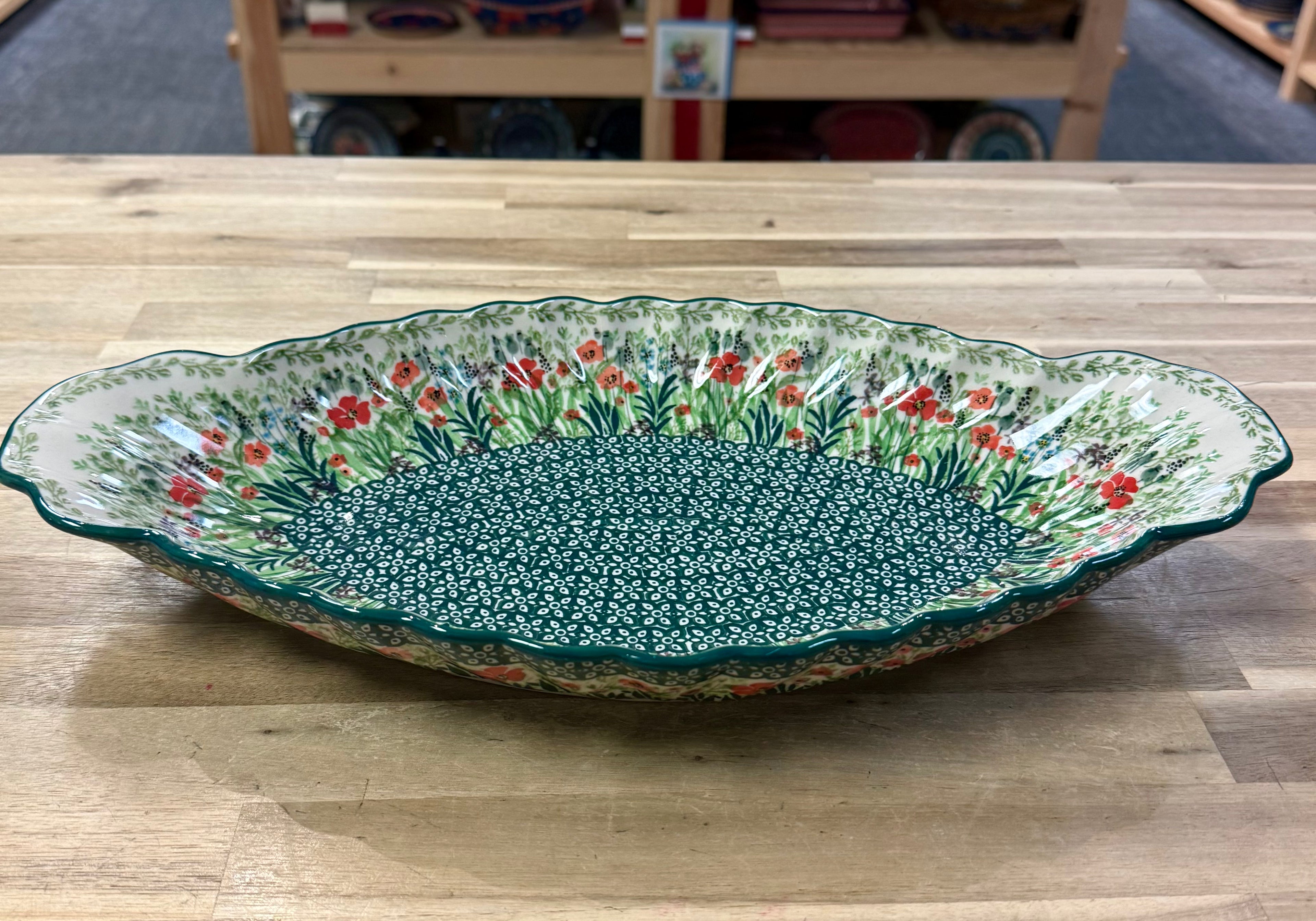 Polish Pottery Sculpted Serving Dish - Unikat 4335