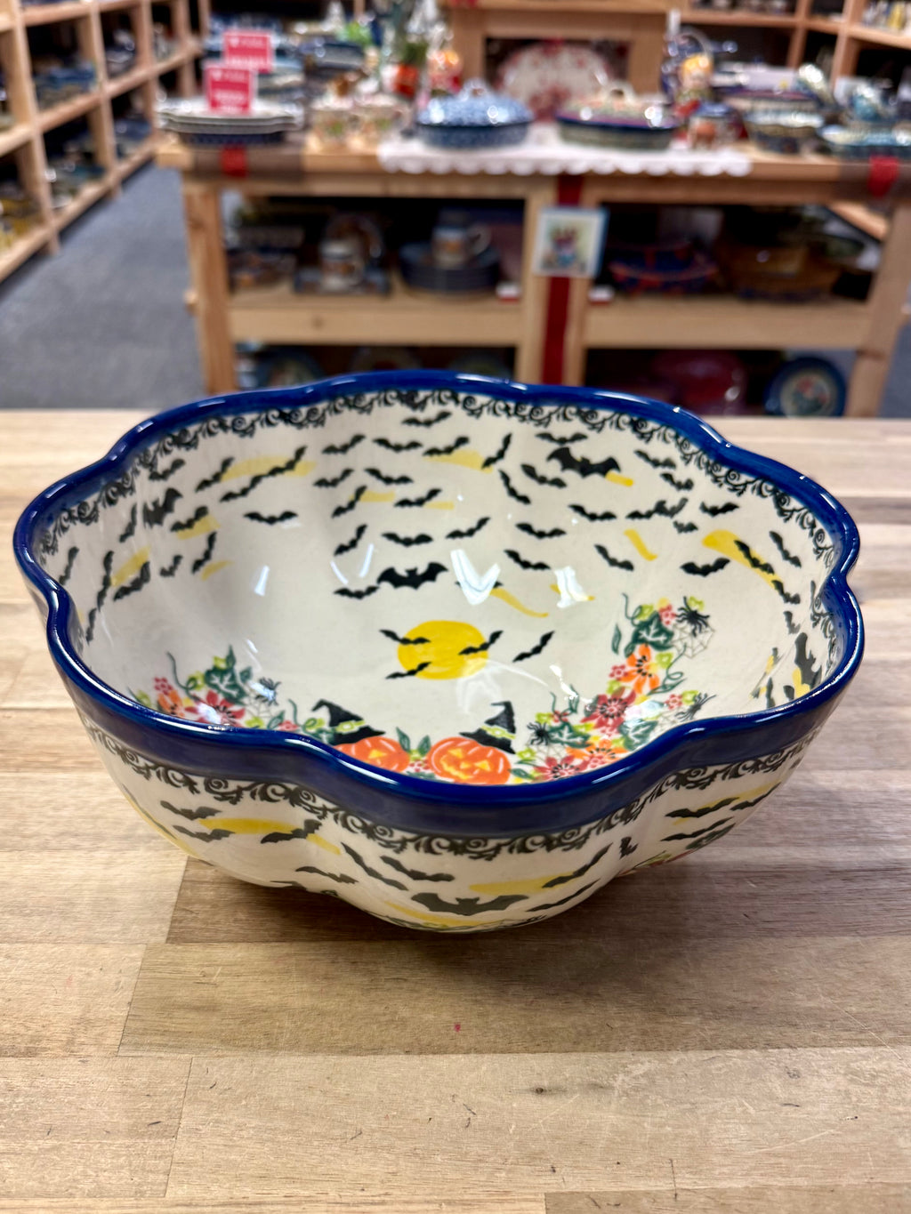 Polish Pottery Halloween Bowl - Unikat Vena