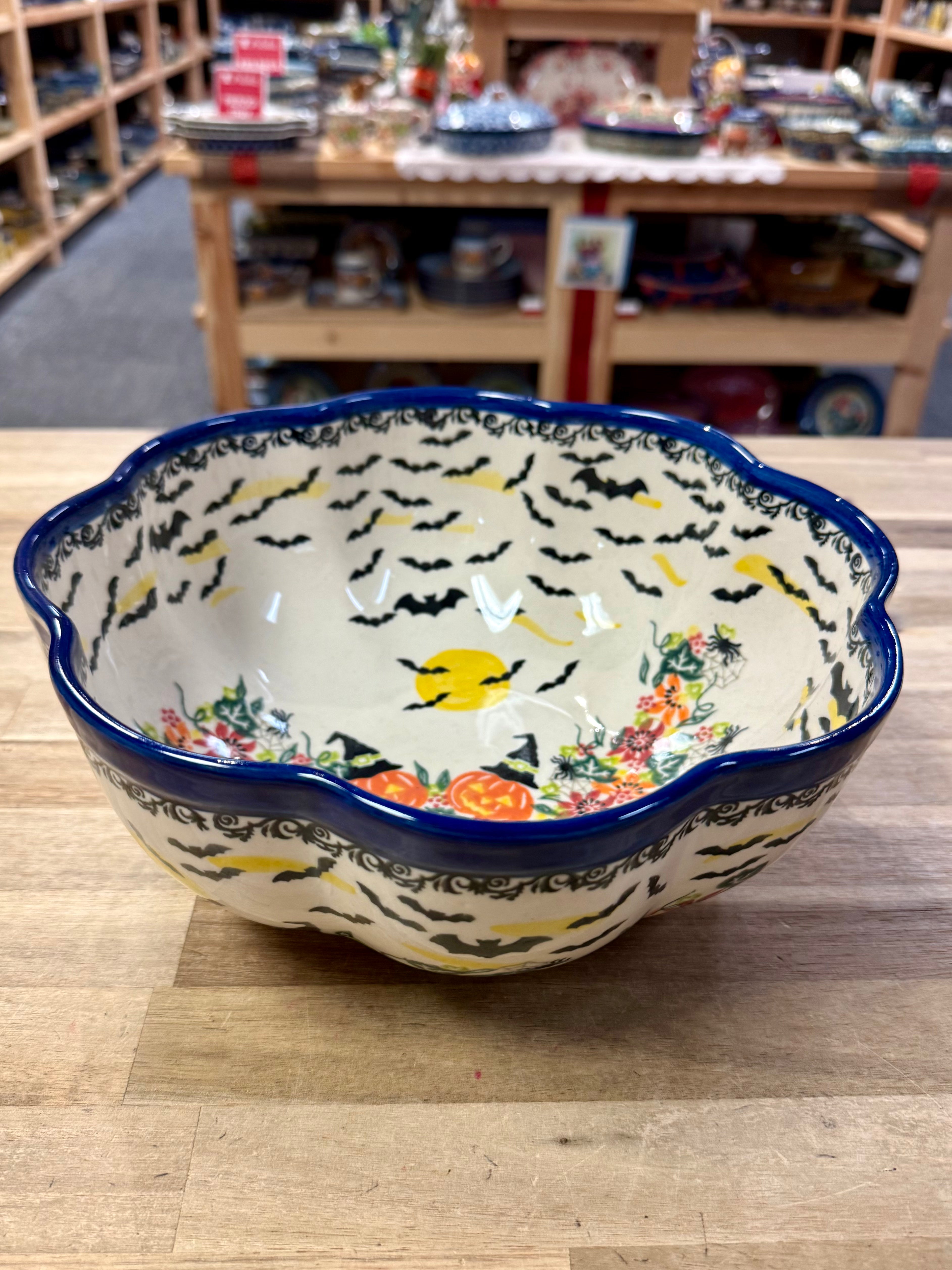 Polish Pottery Halloween Bowl - Unikat Vena