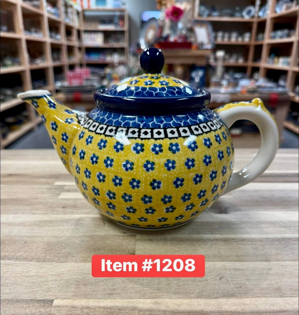 Polish Pottery Traditional(Yellow/Blue) Teapot