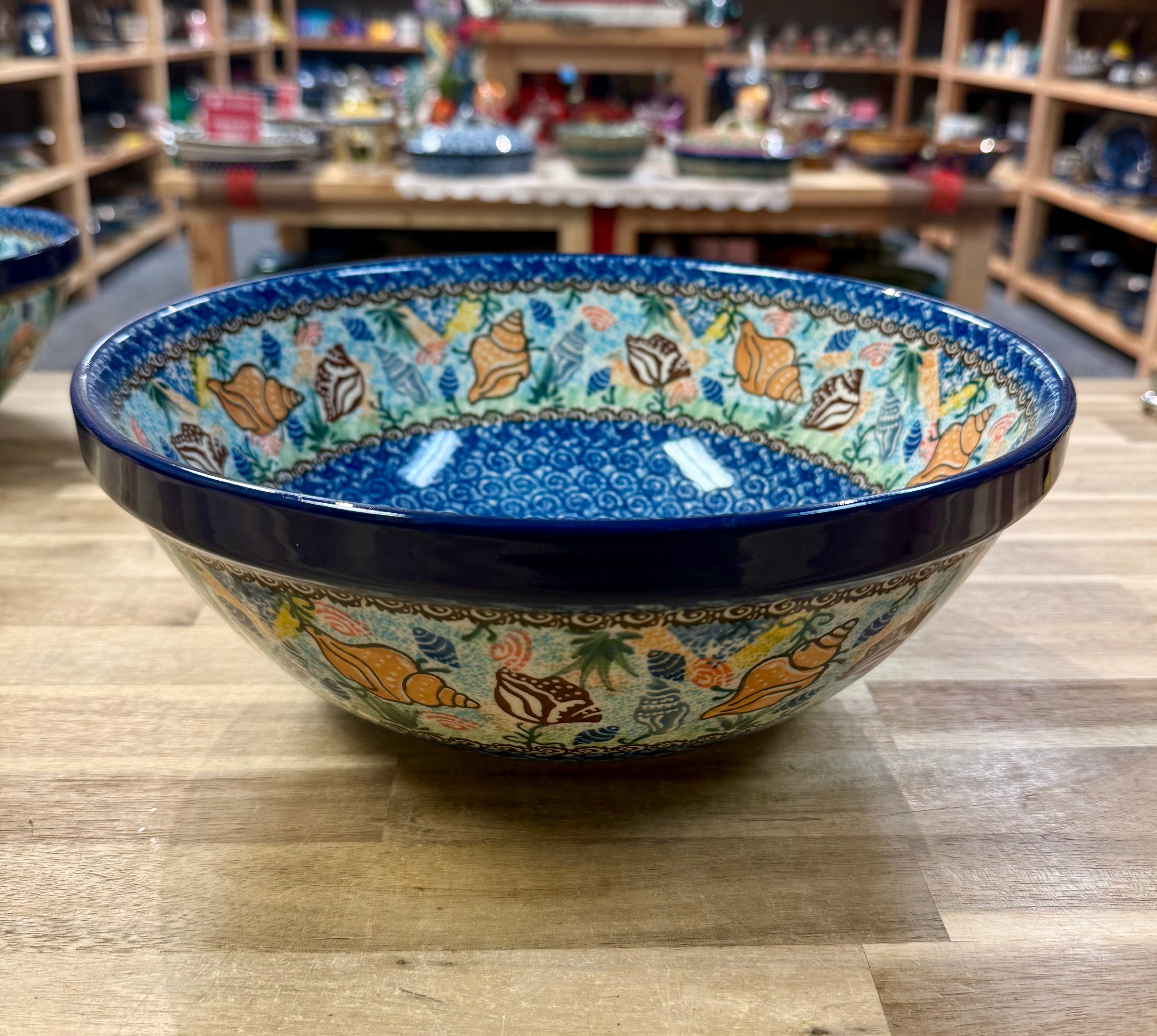Polish Pottery Large Mix Bowl - Unikat 1899 Seashells