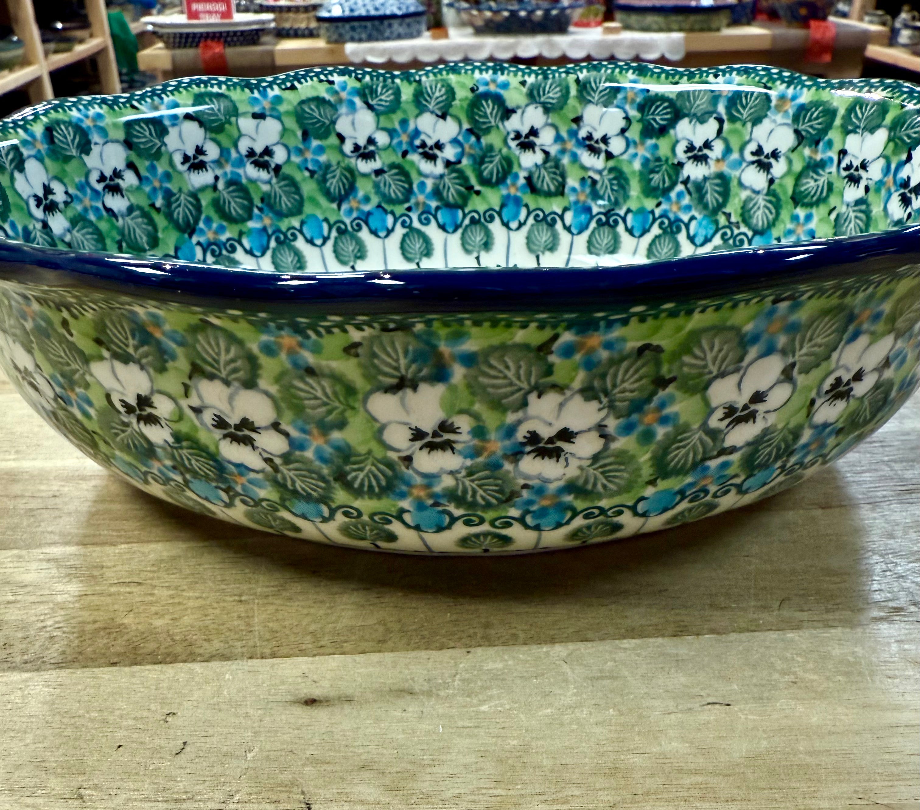 Polish Pottery Unikat 4795 Serving Bowl