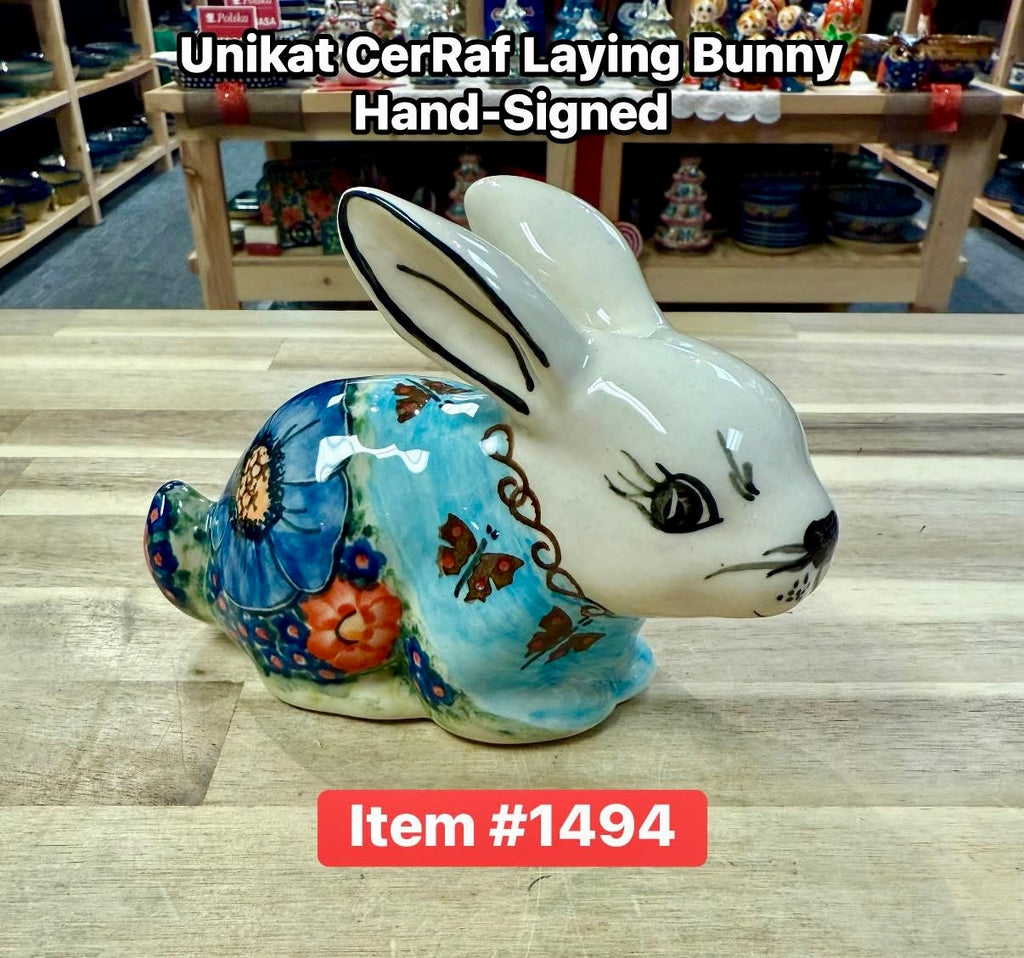 Polish Pottery Unikat CerRaf Sitting Bunny