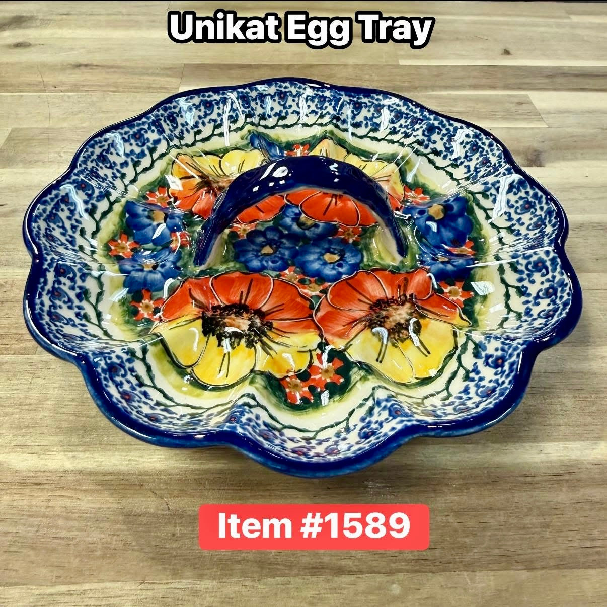 Polish Pottery Unikat CerRaf Egg Tray