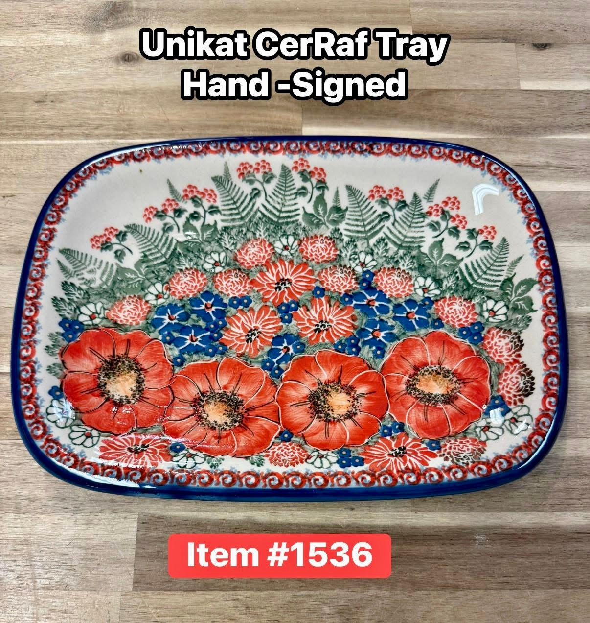 Polish Pottery Unikat Hand-Signed CerRaf Tray