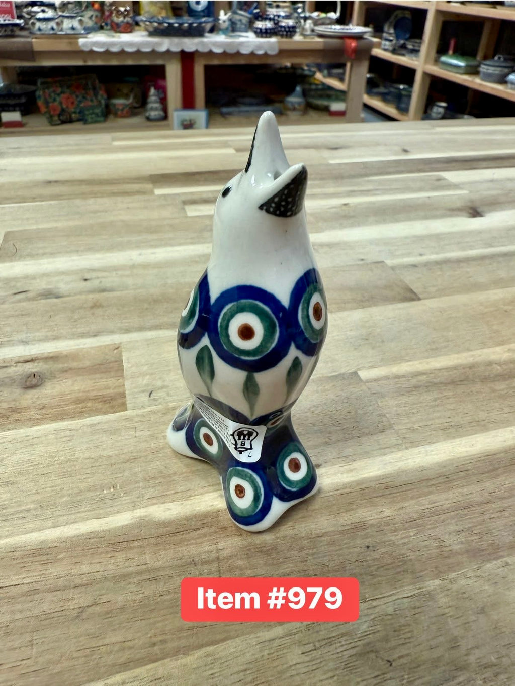 Polish Pottery Traditional(Peacock) Pie Bird