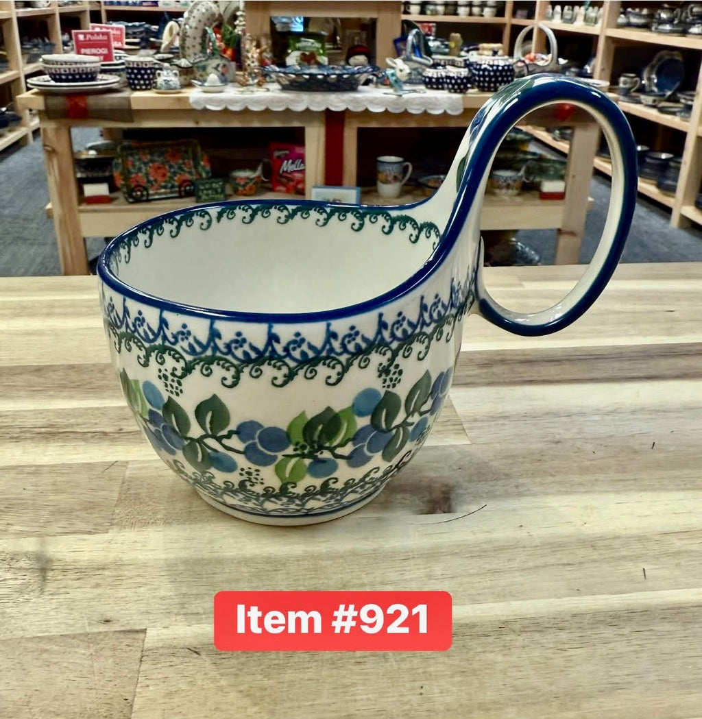 Polish Pottery Traditional(Tender Berries) Soup Mug