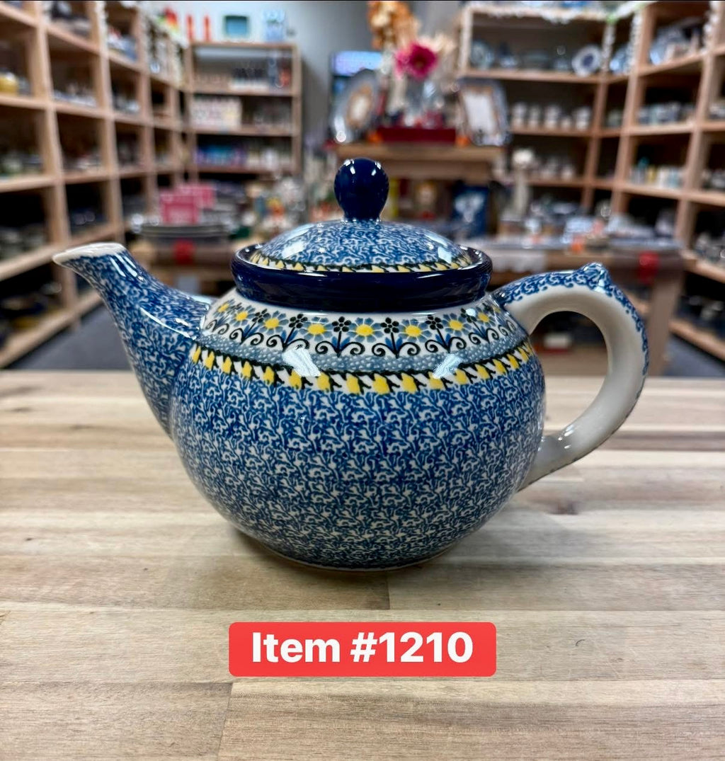 Polish Pottery Traditional(Blue/Yellow) Teapot