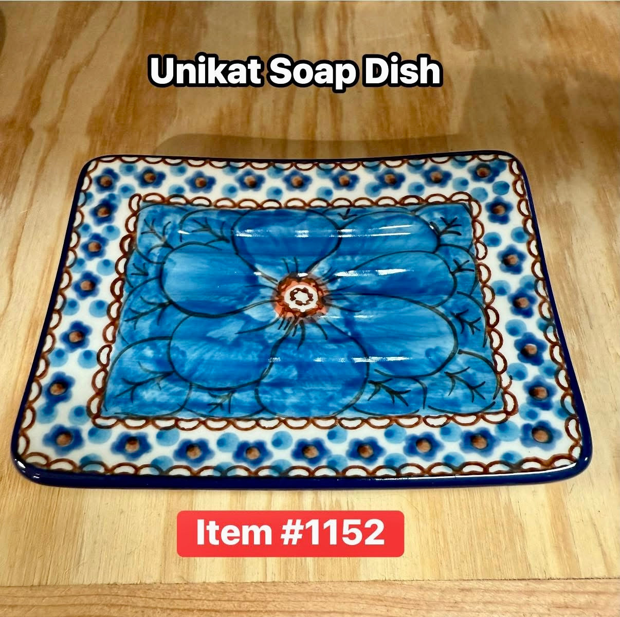 Polish Pottery Soap Dish- Unikat 408C