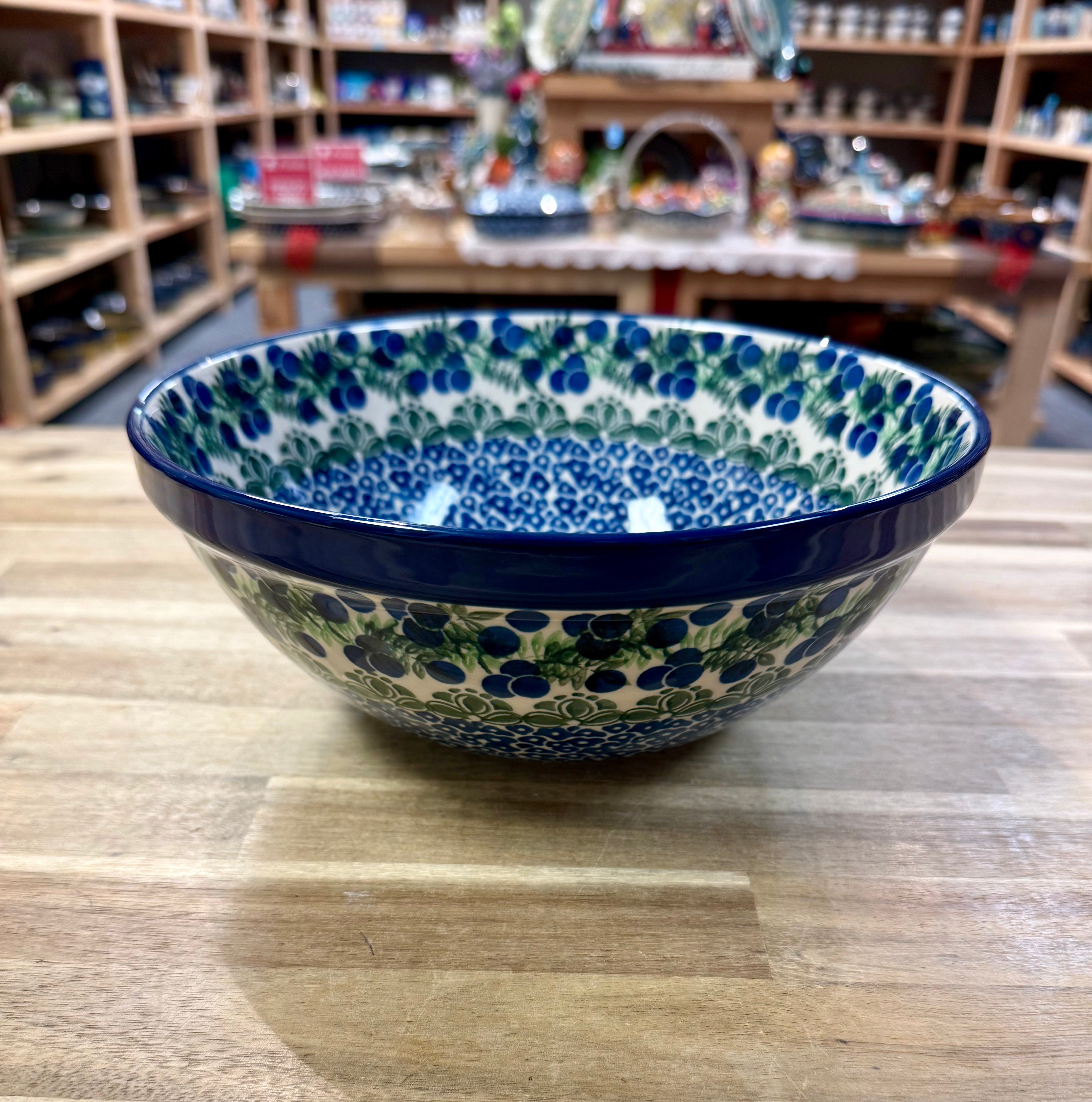 Polish Pottery Traditional(Blueberries) Mix Bowl