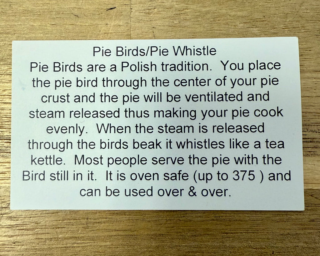 Polish Pottery Traditional(Mushrooms) Pie Bird