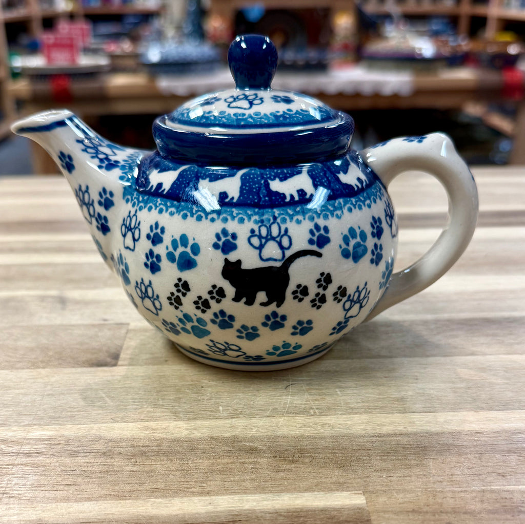 Polish Pottery Traditional(Black Cat) Child’s Teapot