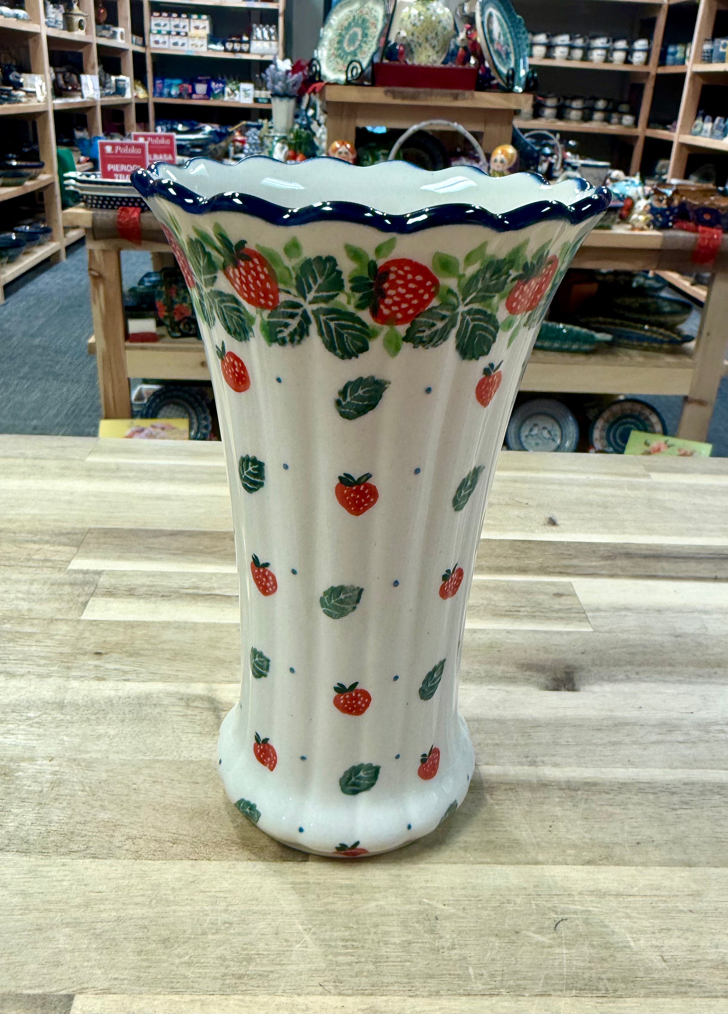 Polish Pottery Traditional(Strawberries) Vase