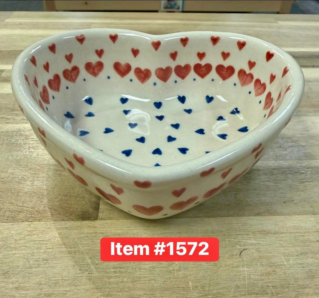 Polish Pottery Unikat Vena Heart Dish
