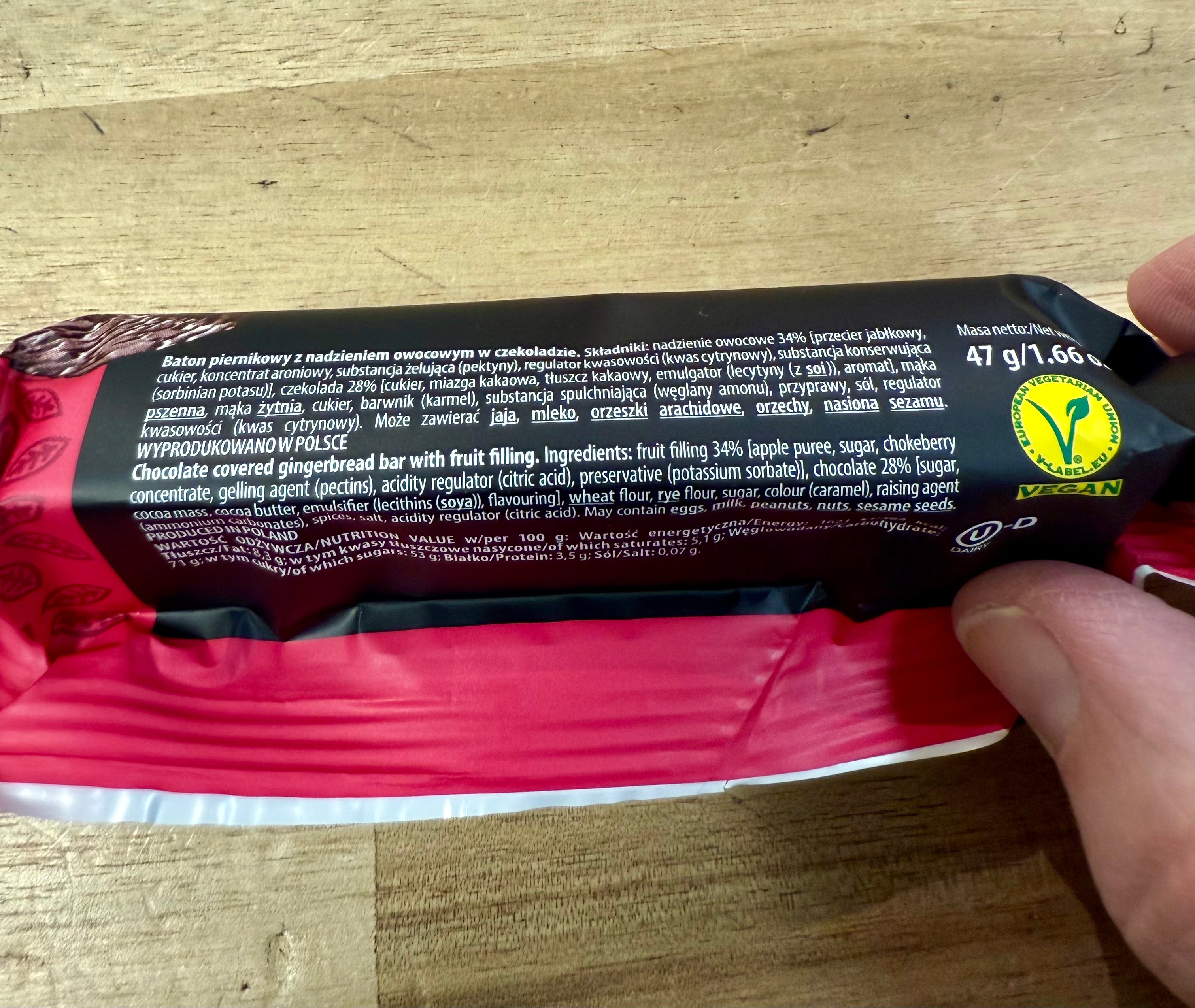 Baton Piernikowy Polish Chocolate Covered Gingerbread W/ Apple Filling