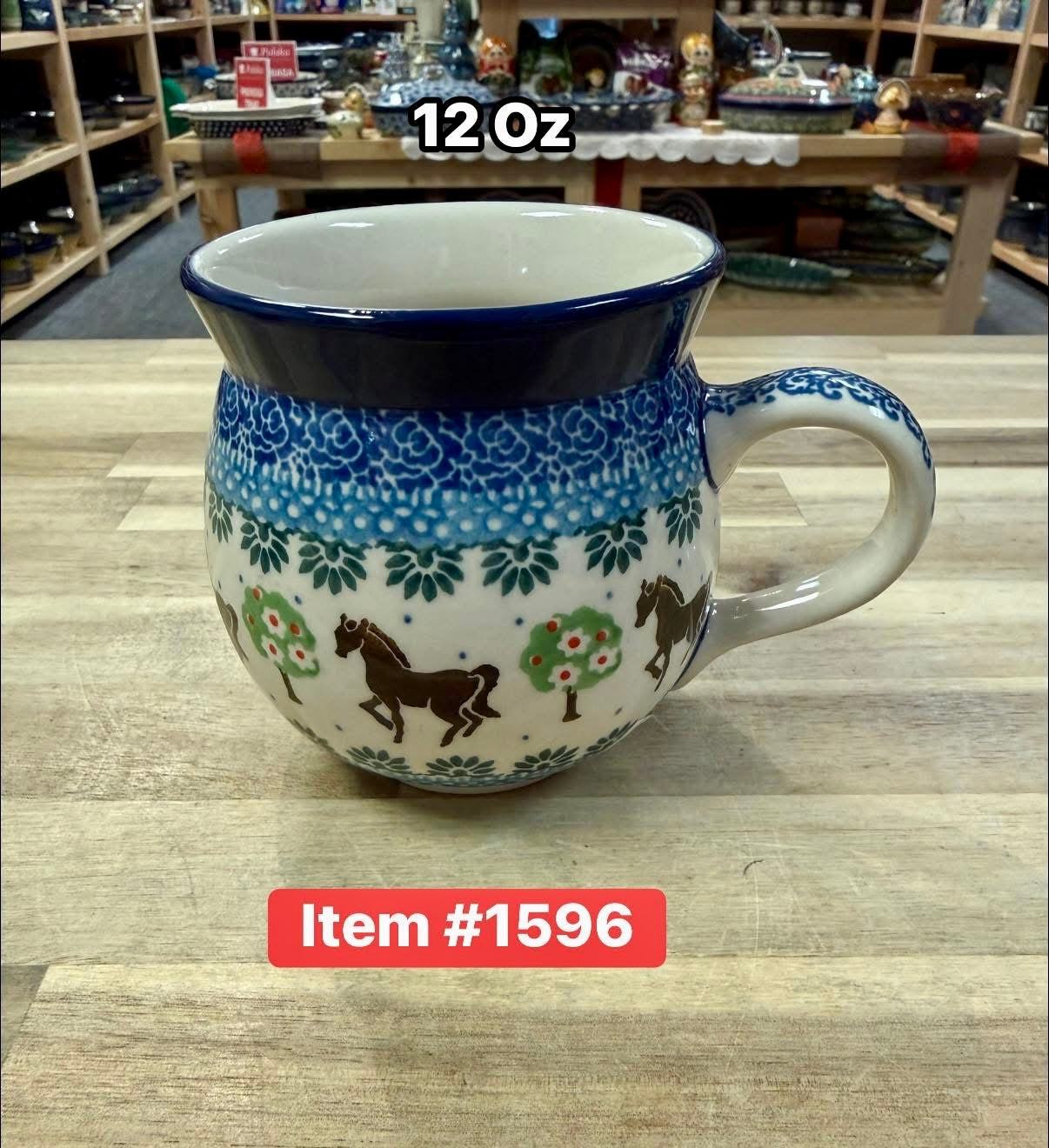 Polish Pottery Traditional(Horse) Bubble Mug