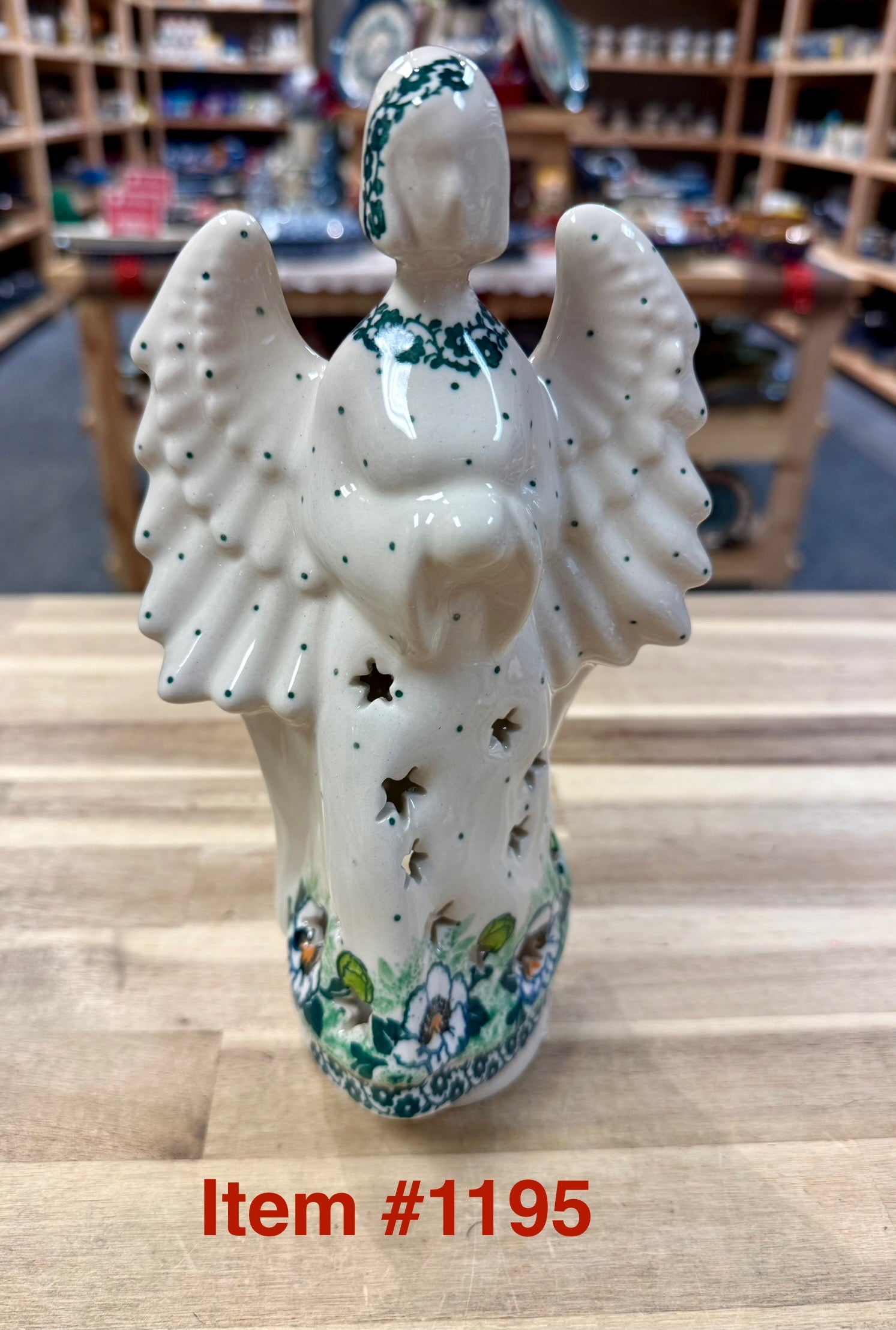 Polish Pottery Traditional Votive Angel