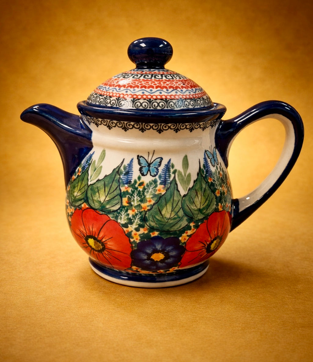 Polish Pottery Unikat CerRaf Coffee Pot