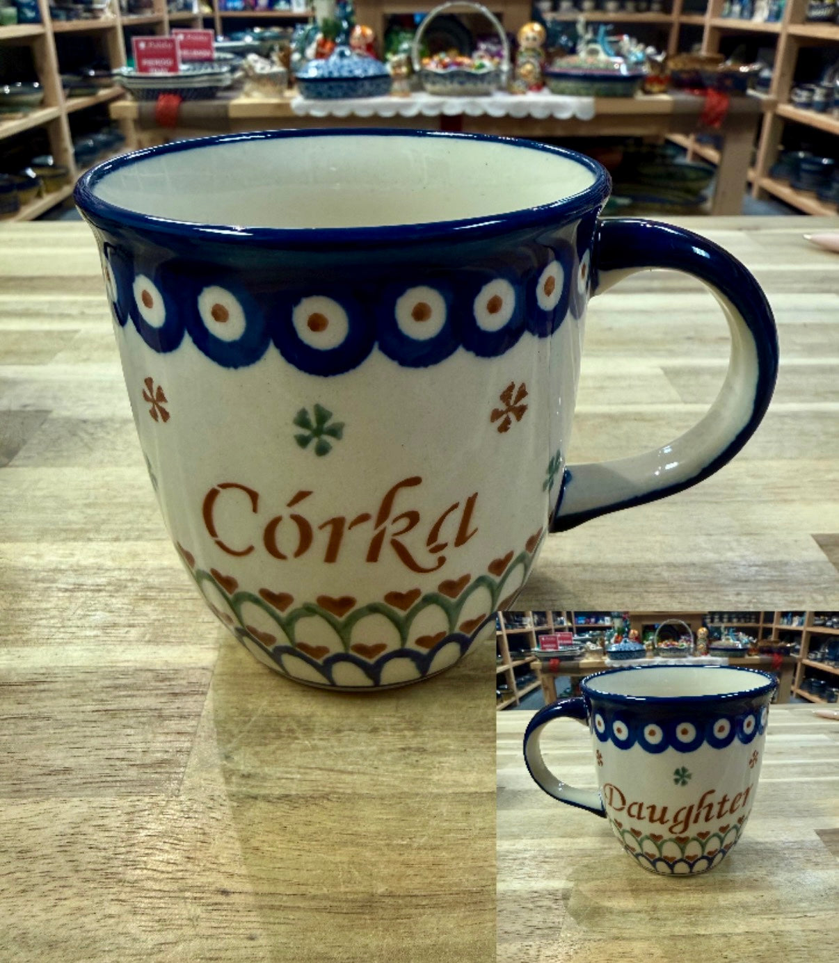 Polish Pottery Corka/Daughter Mug