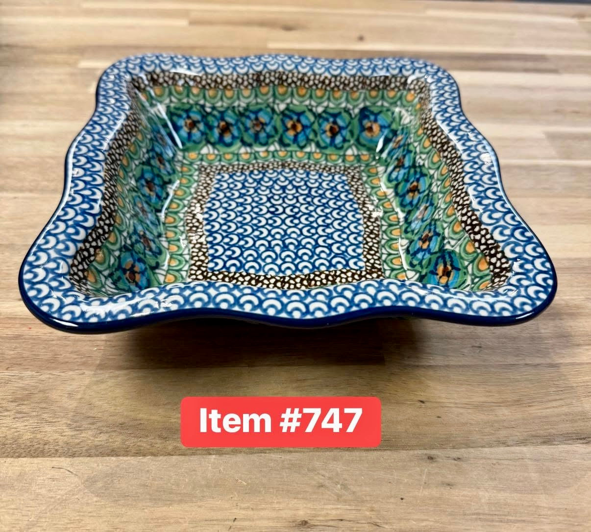 Polish Pottery Unikat 151 Scultpted Serving Dish