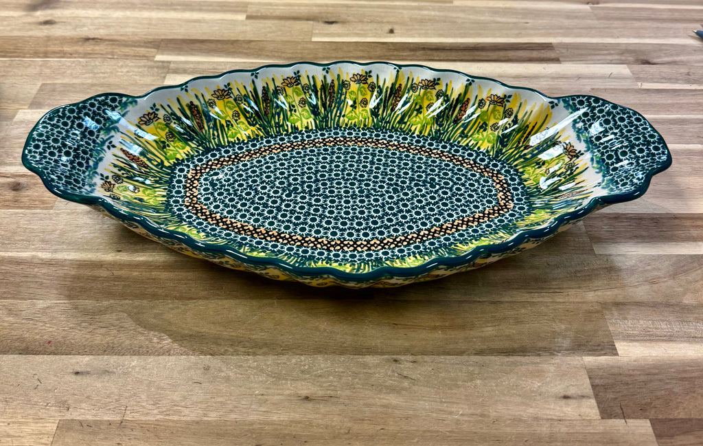 Polish Pottery Sculpted Serving Dish - Unikat 4329