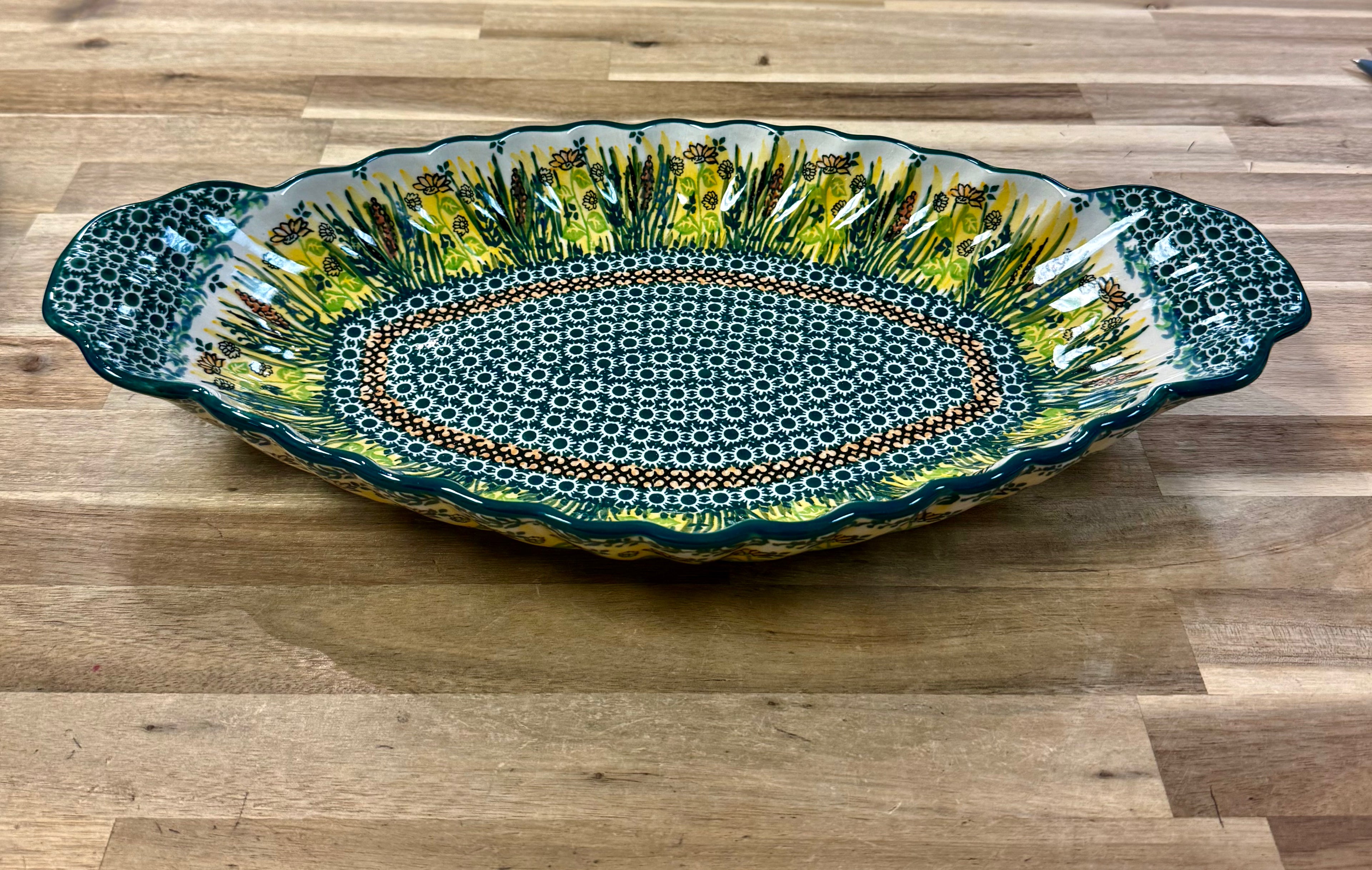 Polish Pottery Sculpted Serving Dish - Unikat 4329