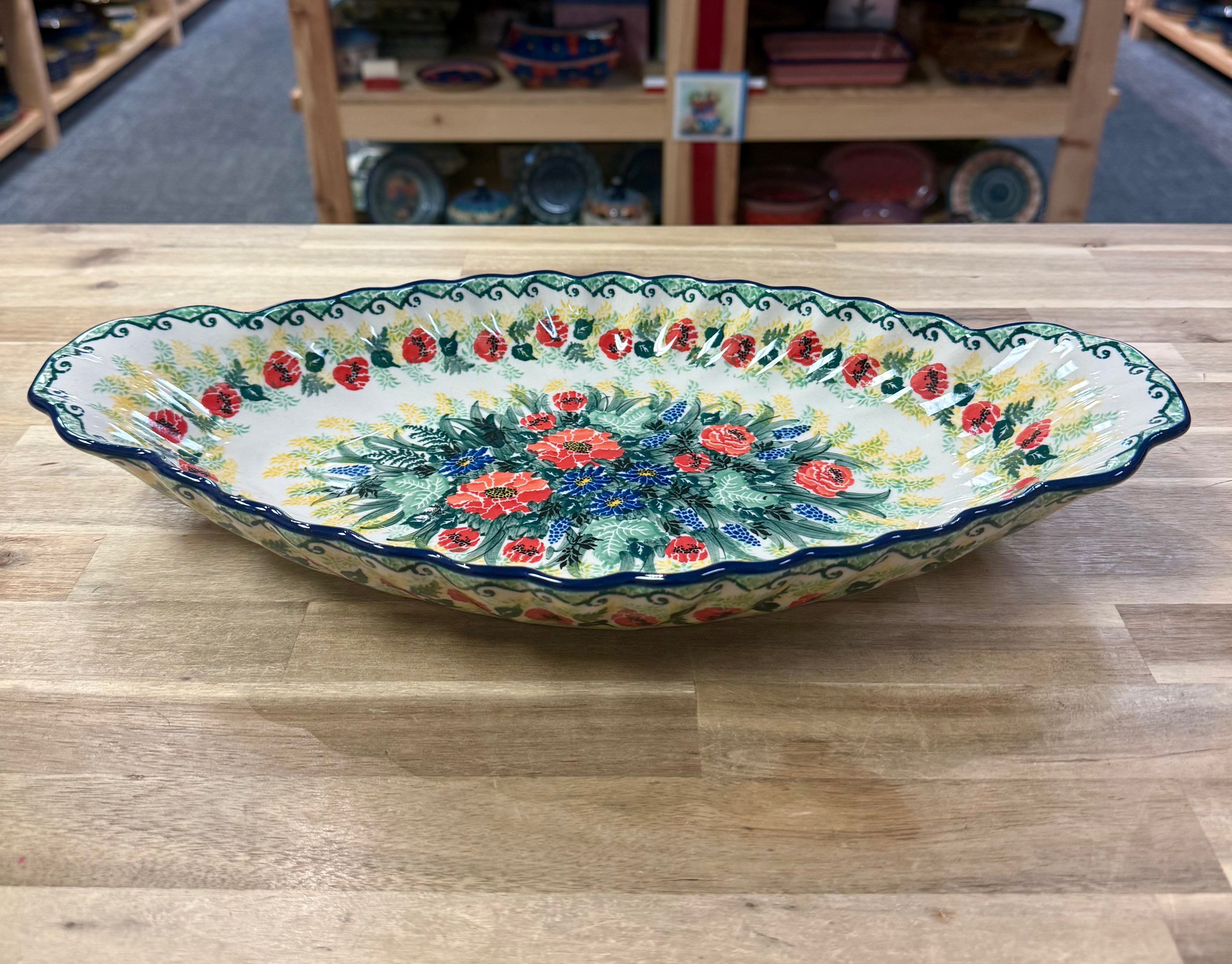 Polish Pottery Sculpted Serving Dish - Unikat 4610