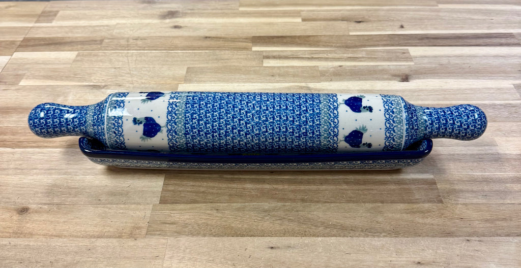 Polish Pottery Traditional(Chickens) Rolling Pin Set