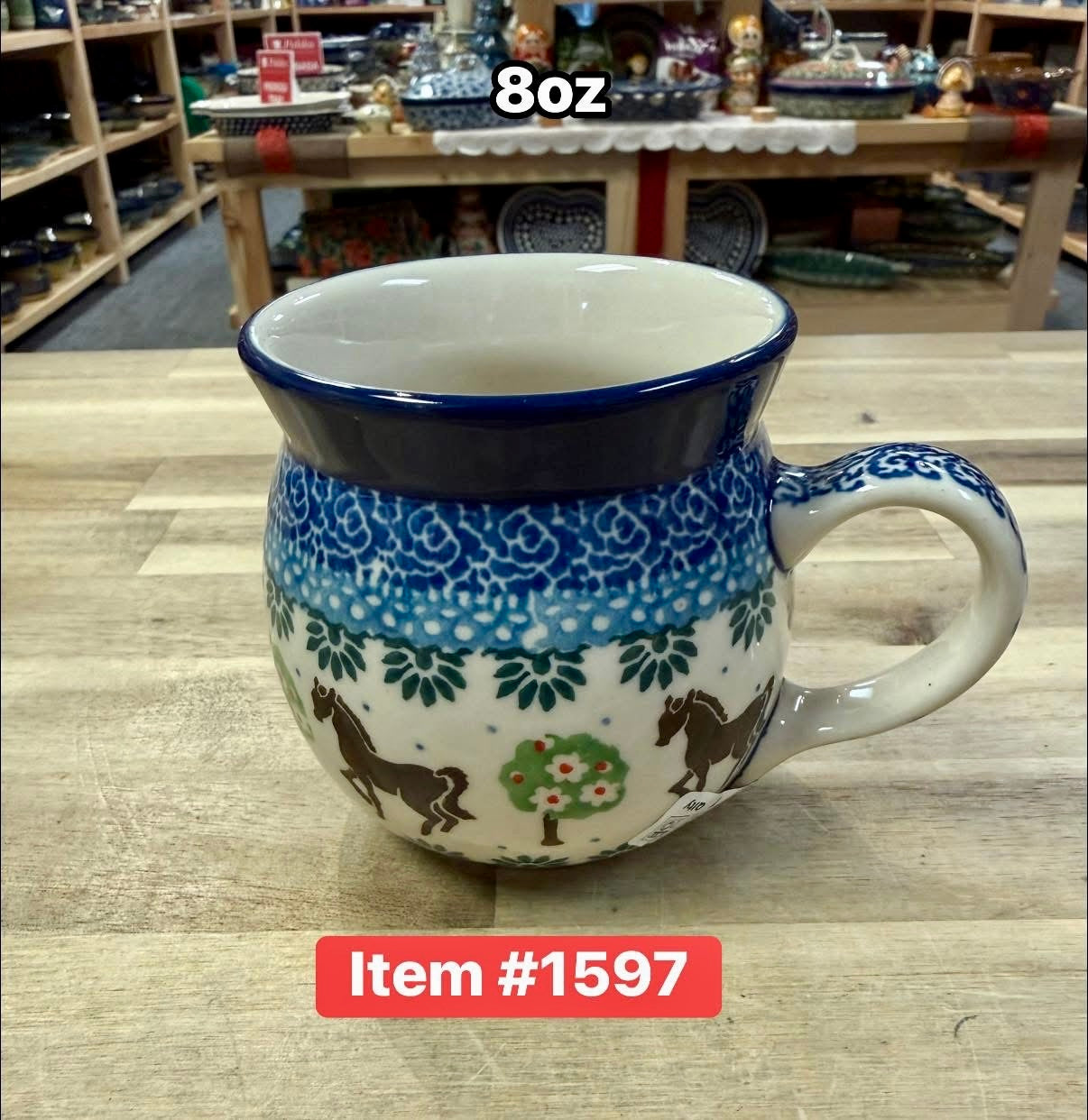 Polish Pottery Traditional(Horse) Mini Bubble Mug