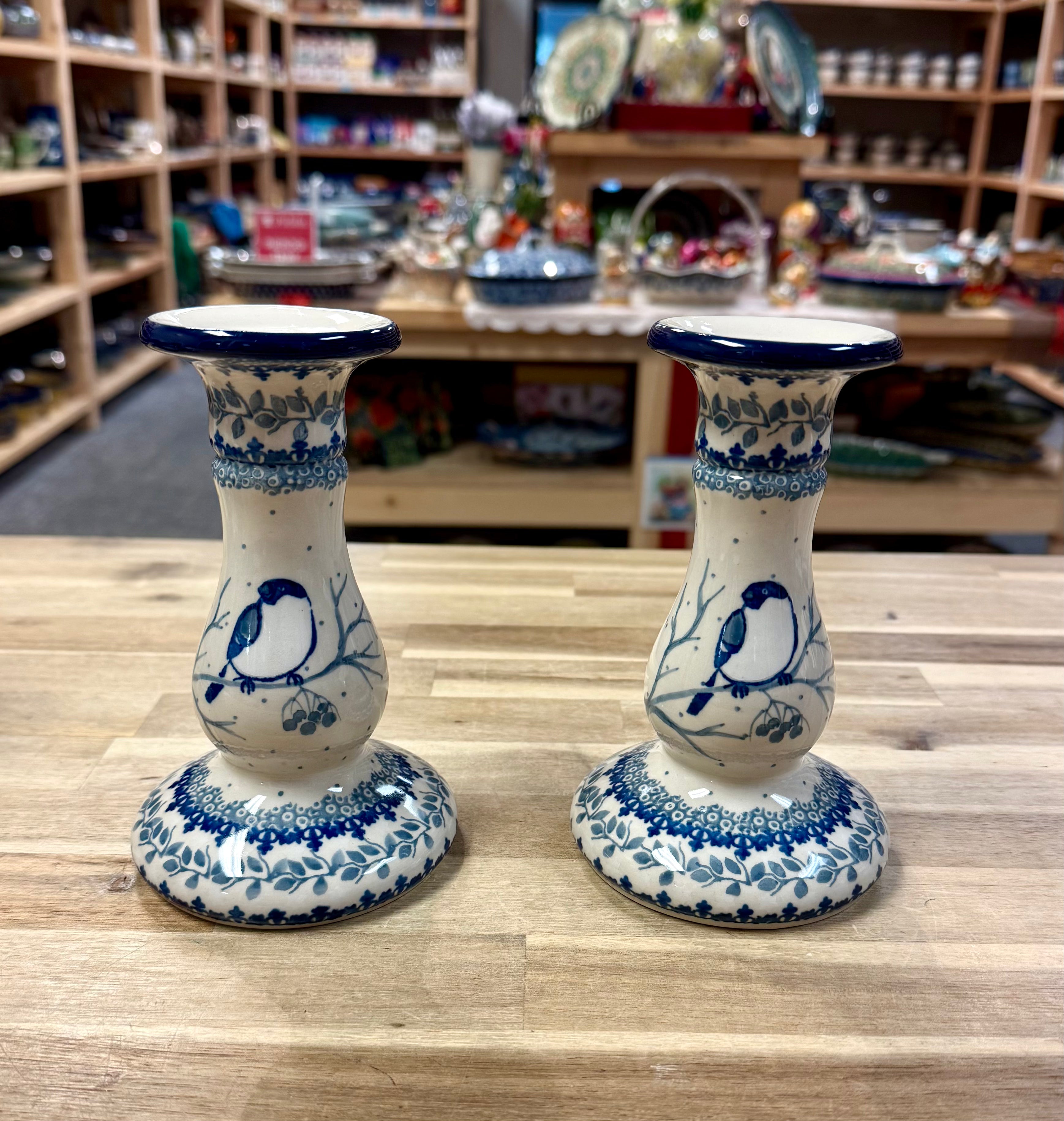 Polish Pottery Unikat 4830 Candlesticks