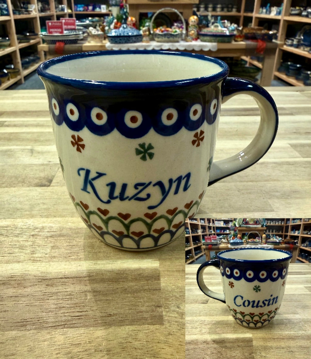 Polish Pottery Kuzyn/Cousin(boy) Mug
