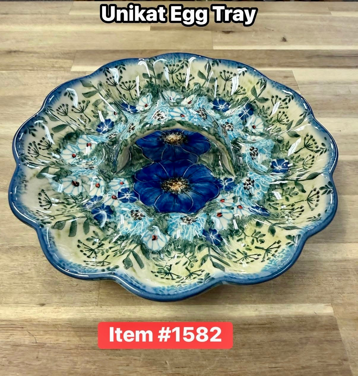 Polish Pottery Unikat CerRaf Egg Tray