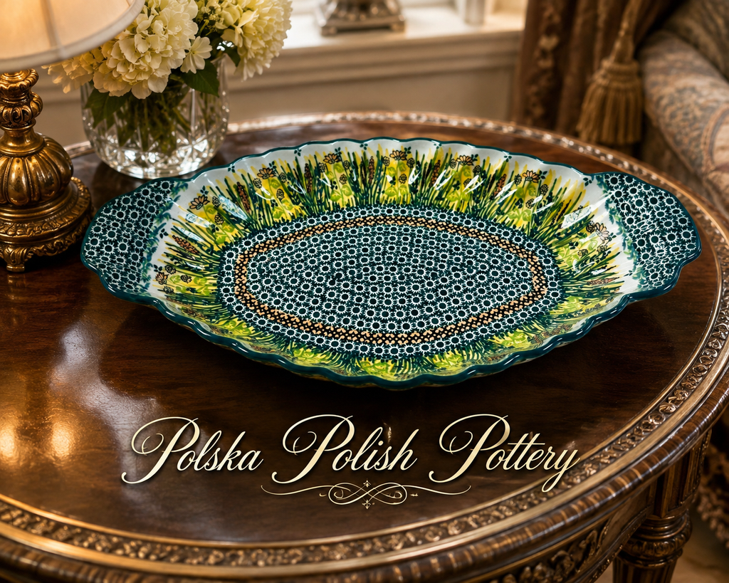 Polish Pottery Sculpted Serving Dish - Unikat 4329
