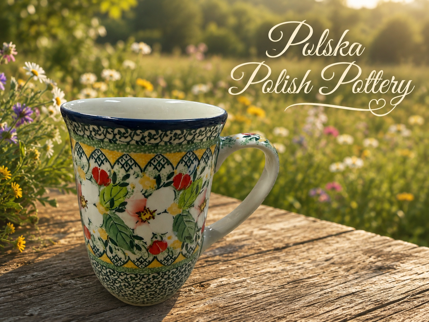 Polish Pottery Tall Mug - Unikat 4812- Level 5