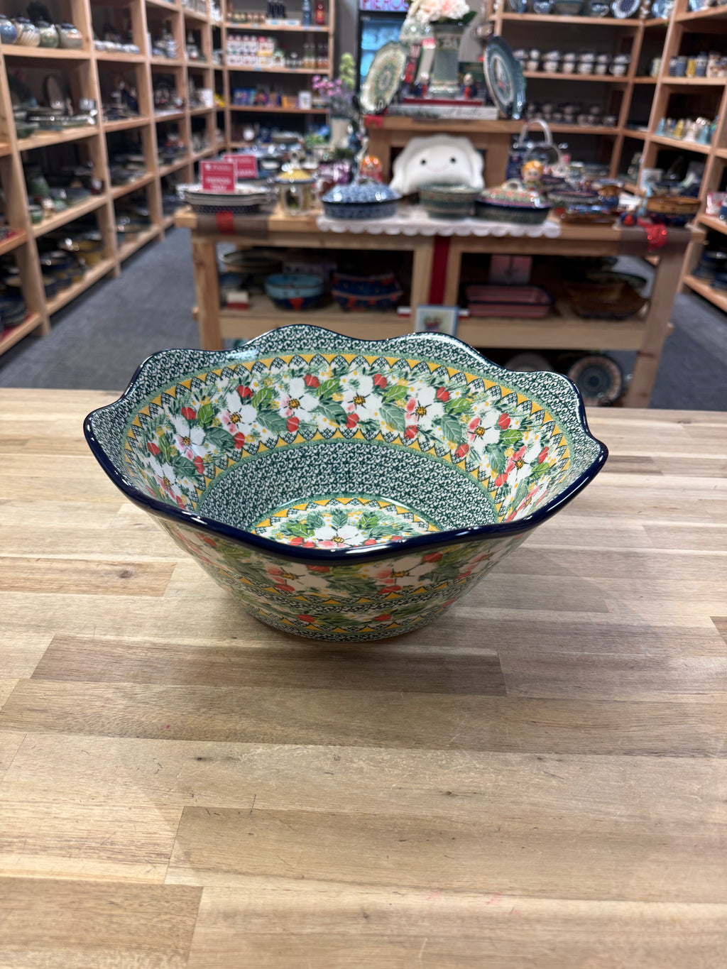Polish Pottery Scalloped Bowl - Unikat 4812- Level 5