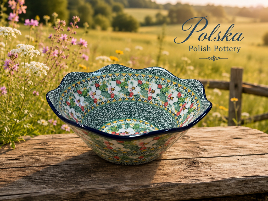 Polish Pottery Scalloped Bowl - Unikat 4812- Level 5