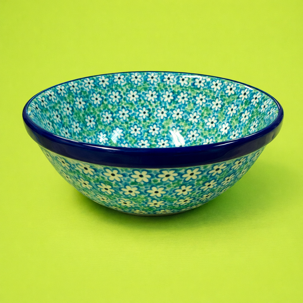 Polish Pottery Traditional(Fresh Flowers) Soup/Salad Bowl