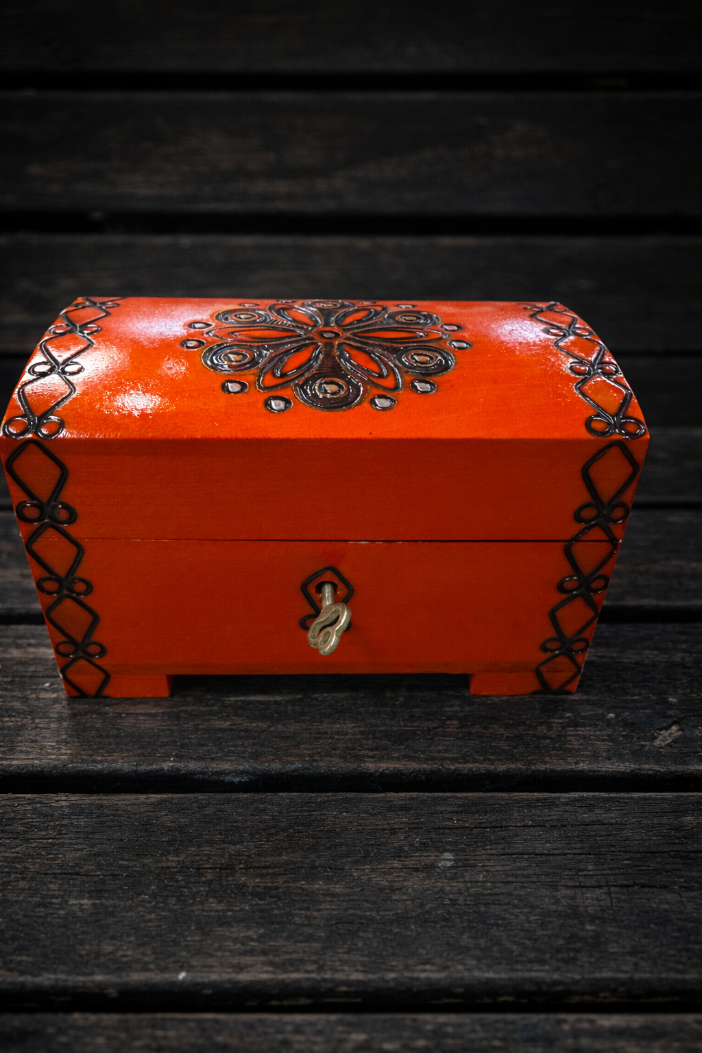 Handcrafted from Poland Wooden Keepsake Locking Box