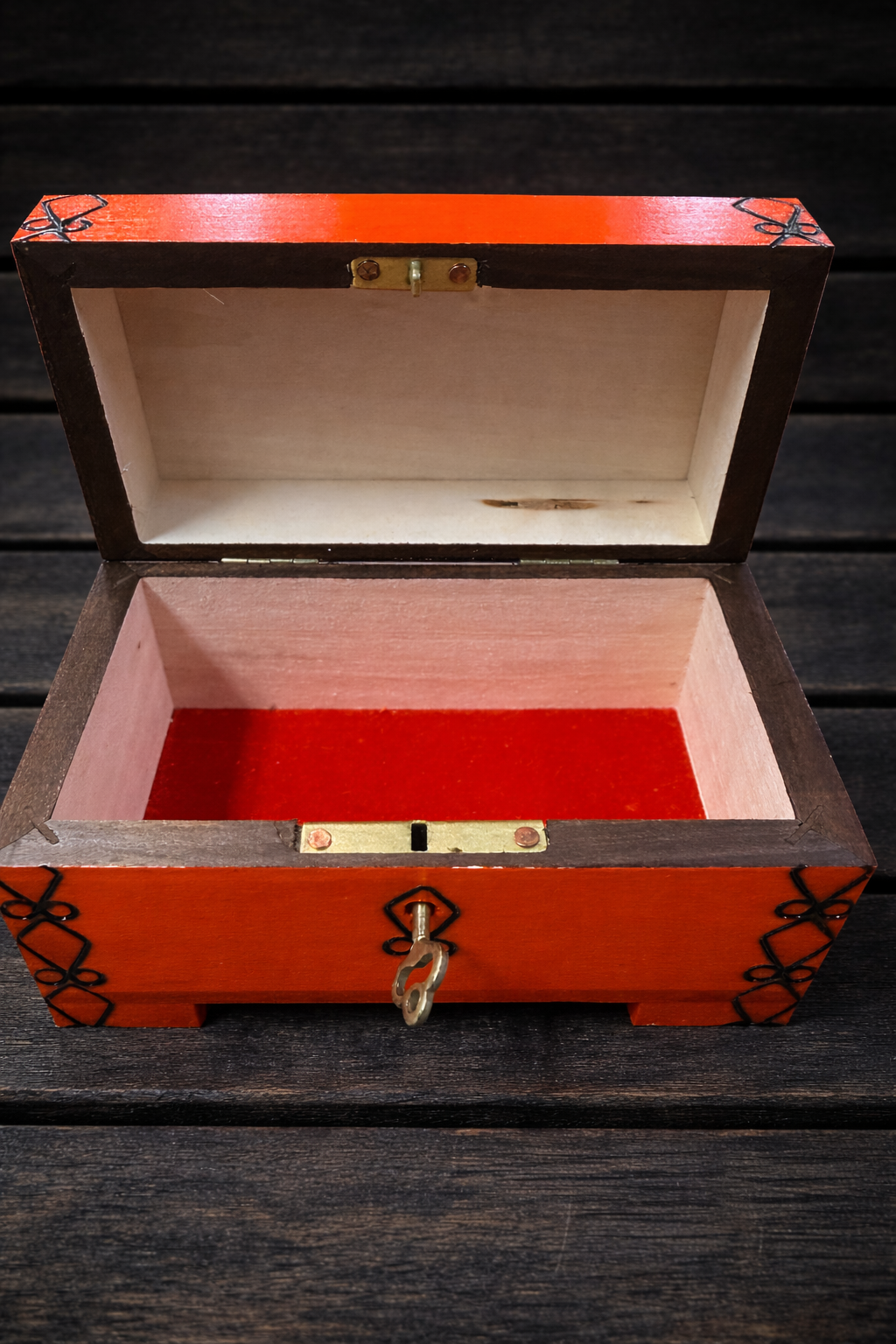 Handcrafted from Poland Wooden Keepsake Locking Box