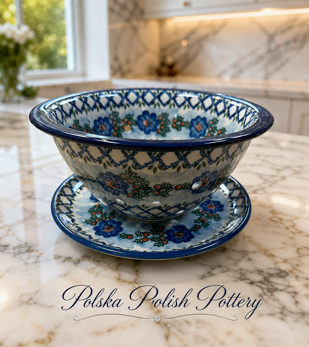 Polish Pottery Colander/ Berry Bowl - Unikat 1573