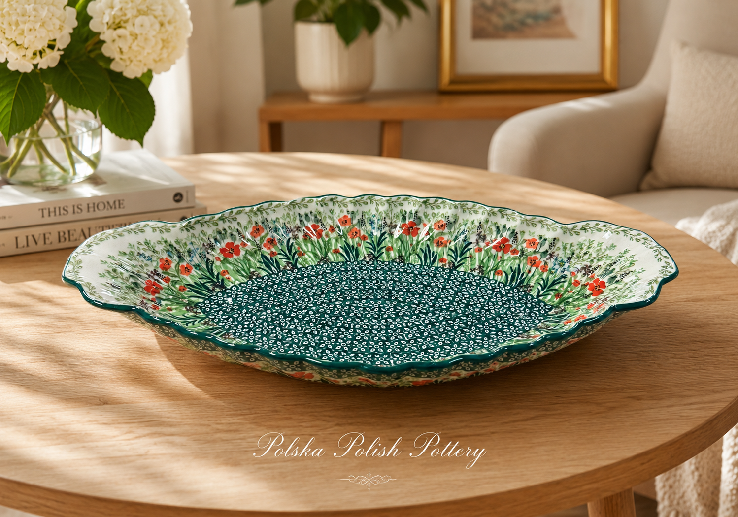 Polish Pottery Sculpted Serving Dish - Unikat 4335
