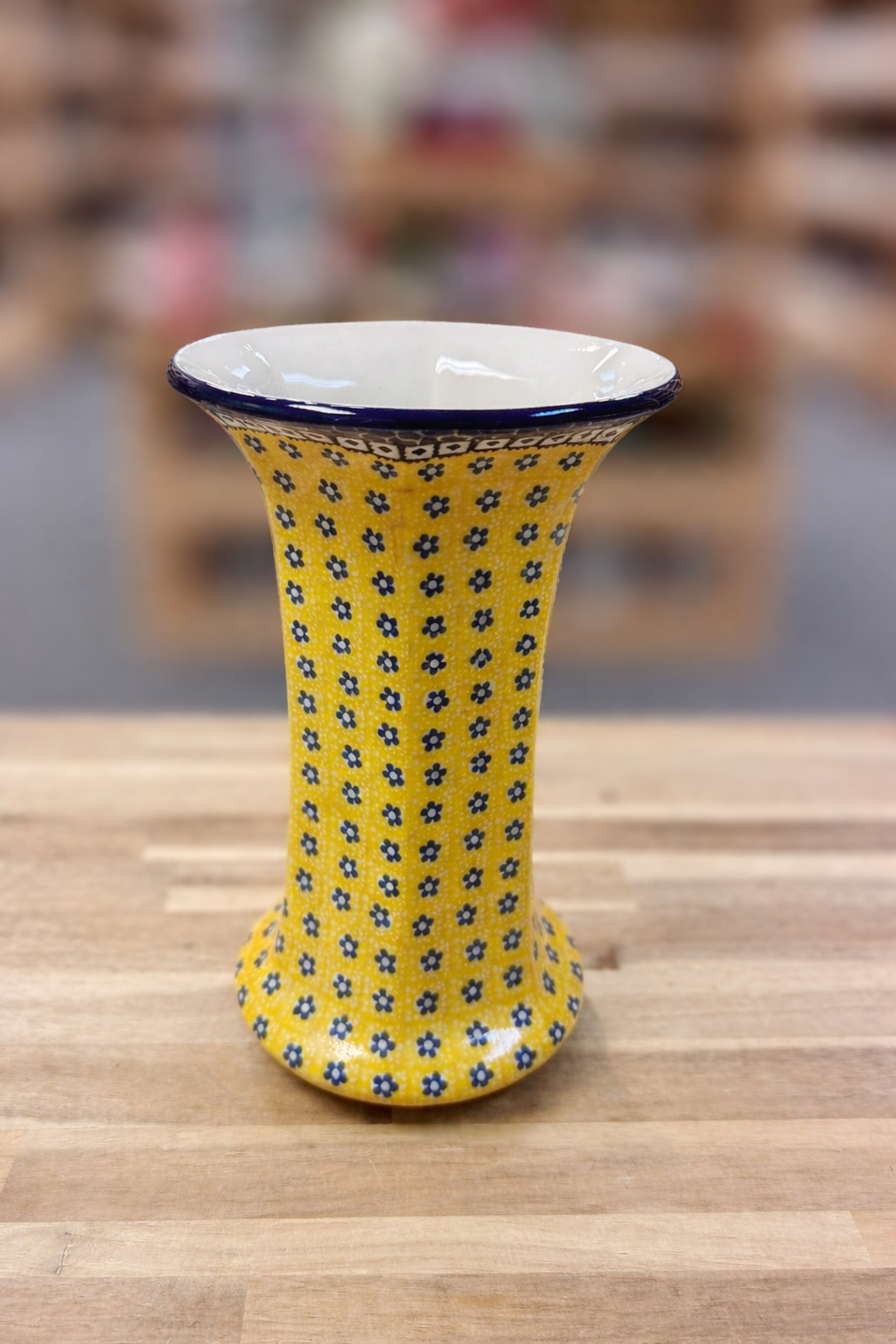 Polish Pottery Traditional(Yellow/Blue) Vase