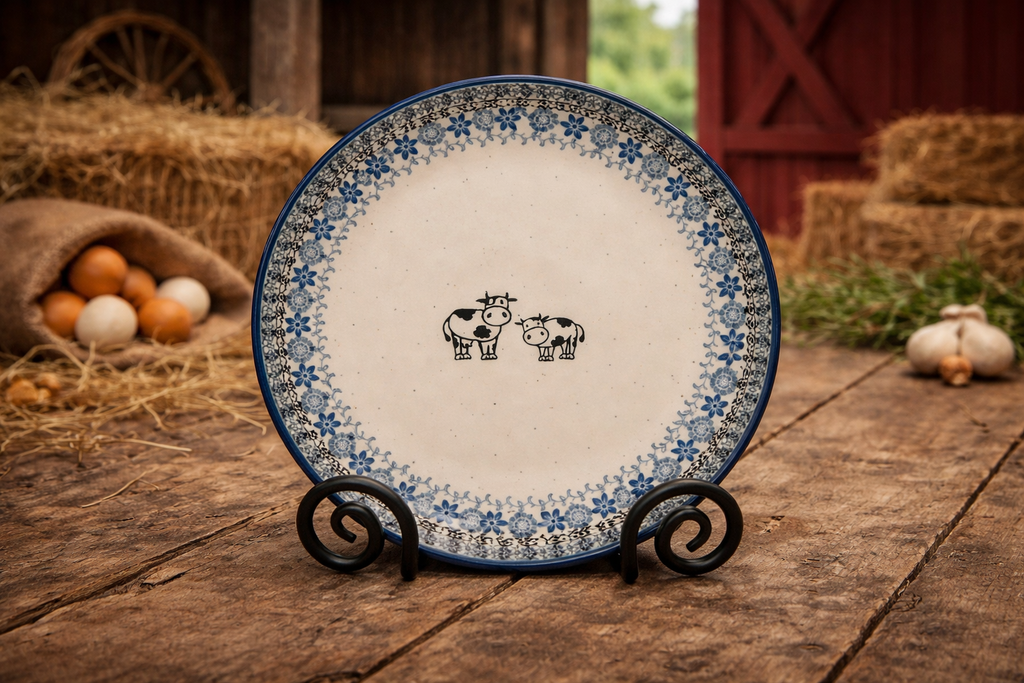 Polish Pottery Traditional(Cow) Dinner Plate
