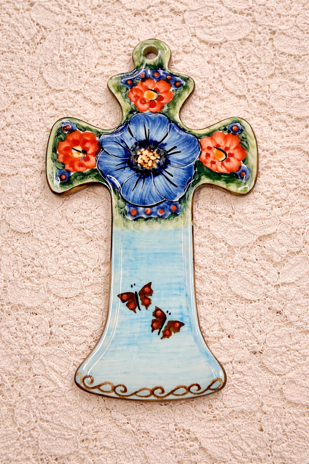 Polish Pottery Unikat Cross