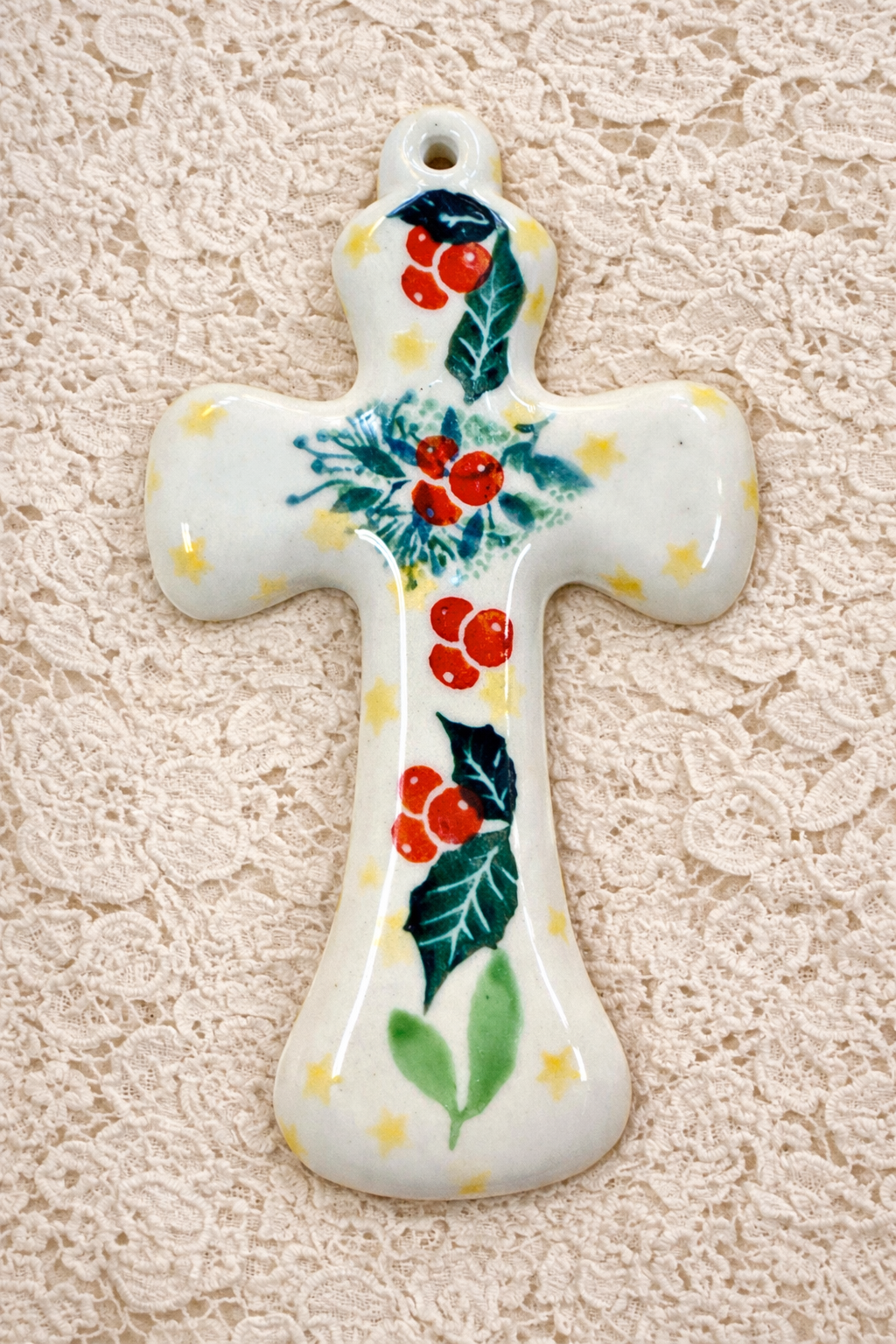 Polish Pottery Small Cross