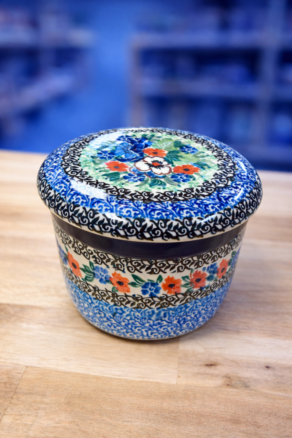 Polish Pottery Unikat 3841 Butter Crock