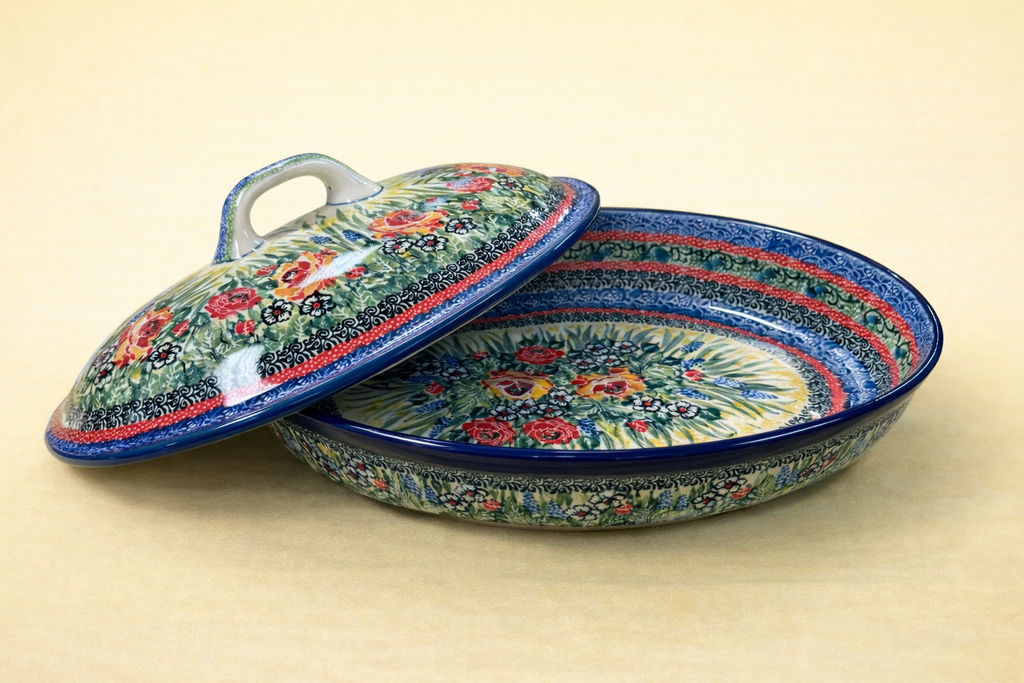 Polish Pottery Unikat 4616 Lidded Baker