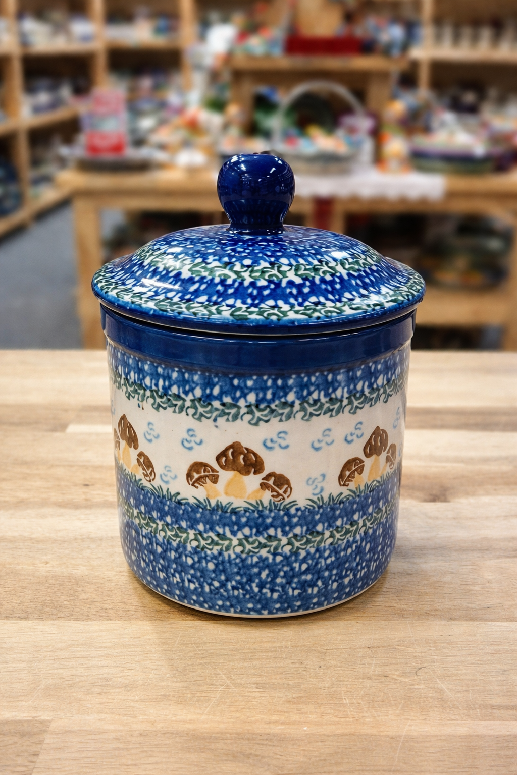 Polish Pottery Traditional(Mushroom) Jar