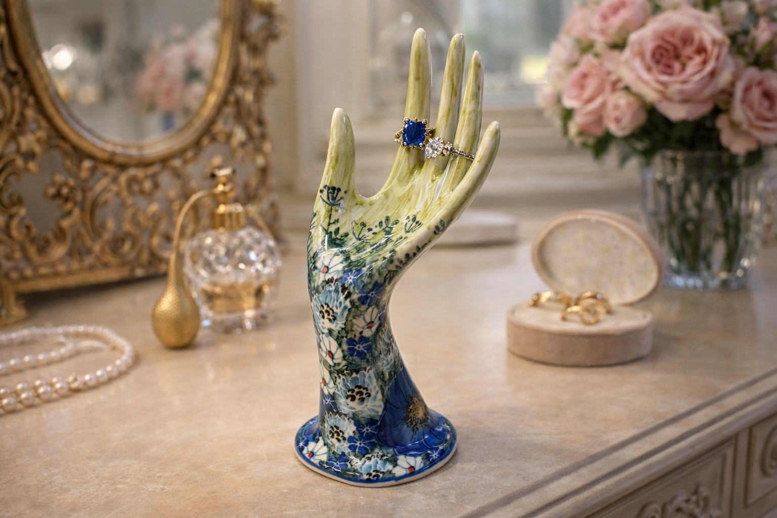 Polish Pottery Unikat CerRaf Jewelry Hand